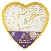 Unicorn Academy Malen nach Zahlen Folie Herzform