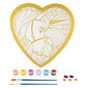 Unicorn Academy Malen nach Zahlen Folie Herzform