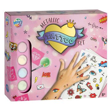 Metallic Tattoo Set incl. Sjablonen