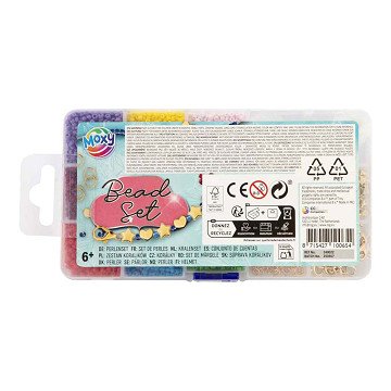 Perlen in Aufbewahrungsbox – 9 Farben + Draht