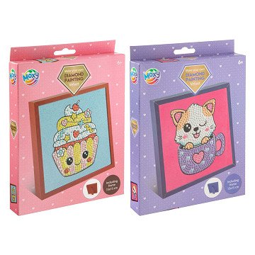 Diamantmalerei auf Samt inkl. Rahmen