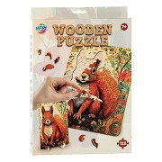 Holzpuzzle Eichhörnchen - Einzigartige Formen - 130 Teile.