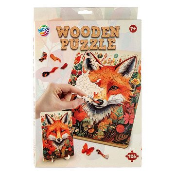 Holzpuzzle Fuchs - Einzigartige Formen - 130 Teile.