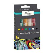 Nassau Acrylmarker-Set mit Doppelspitze - 6 Stück.