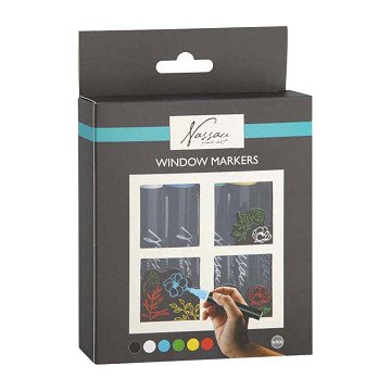Nassau Window/Chalk Marker Set - 6 pcs.