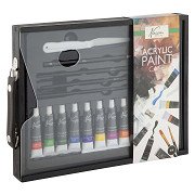 Nassau Koffer-Set aus schwarzem Holz und Acryl - 21-teilig.