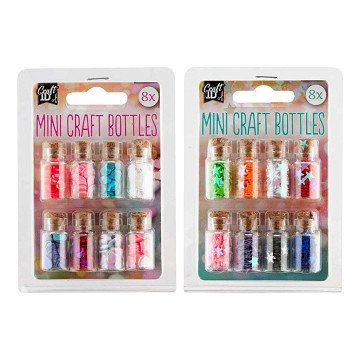 Mini-Bastelflaschen - 8 Stück.