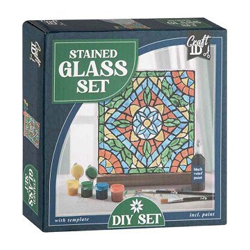 Tile Painting Stained Glass - incl. 4 Paint Colors & 2 Brushes
