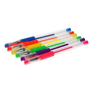 Neon Gel Pens, 6 pcs.