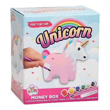 Paint your own money box - Unicorn