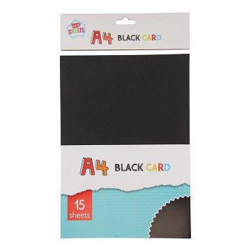 Hobbykarton A4 Zwart, 15 vellen