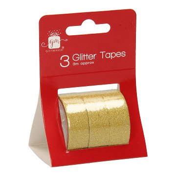 Glitter Tape Goud of Zilver (3x3mtr)