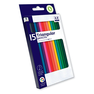Colored pencils Triangular, 15 pcs.