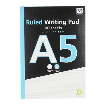 A5 Notepad with lines, 100 pages