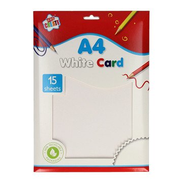 Hobby cardboard A4 white, 15 sheets