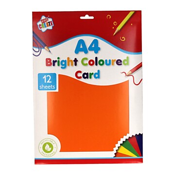 Colored cardboard in 5 colors, 12 pcs.