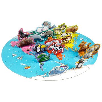 3D Floor Puzzle World Animals