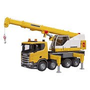 Bruder Scania Super 560R Liebherr Kran mit Licht und Sound 1:16