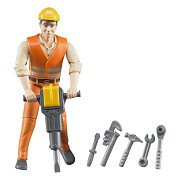 Bruder Bworld Bauarbeiter mit Zubehör 1:16