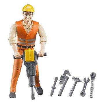 Bruder Bworld Bauarbeiter mit Zubehör 1:16