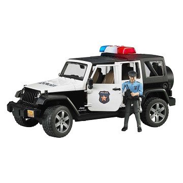 Bruder Jeep Wrangler Unlimited Rubicon Polizeiauto mit Polizist 1:16