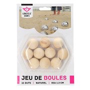 Holz-Jeu-de-Boules-Stützen, 10 Stück.