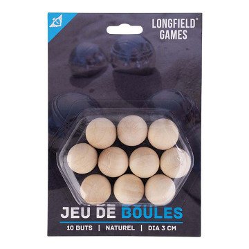 Wooden Jeu de Boules Butts, 10 pcs.
