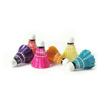 6 Feather Shuttles in Tube - Color