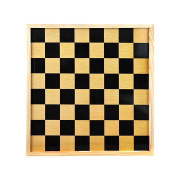Schach- und Damebrett aus Holz