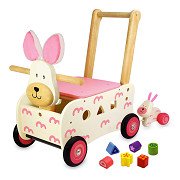 Lauf- und Sortierwagen für Kaninchen