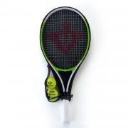 Tennis Racket with Cover and 2 Balls - Green
