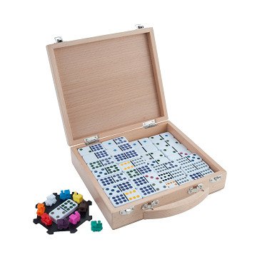 Domino Mexican Train in Wooden Case