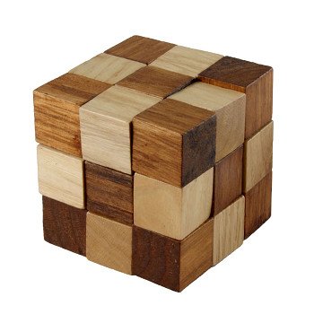 IQ Puzzel Hout Kubus Slang