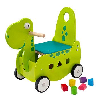 I'm Toy Loop- en Duwwagen Dino