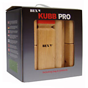 Kubb Pro Rubberwood with Red King