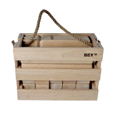 Kubb in Holzkiste