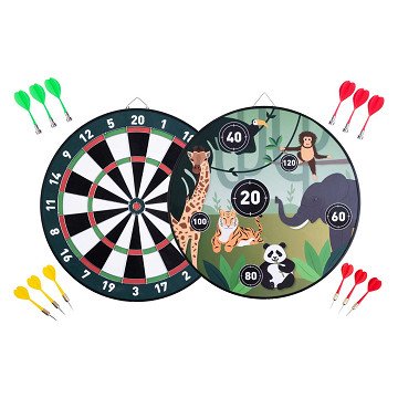 Magnetische Dartscheibe doppelseitig Tiere