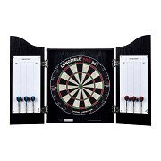Holzgehäuse mit Sisal Dartboard inkl. Dartset