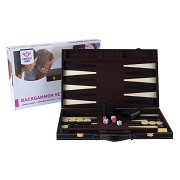 Backgammon 18 Braun und Elfenbein Klassisches Brettspiel