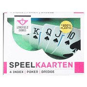 Spielkarten 100 % Kunststoff, 2 Sets in Kunststoffbox