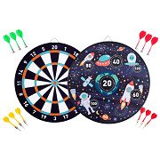 Magnetische Dartscheibe doppelseitig - Weltraum