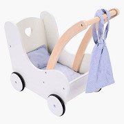 Wooden Doll Walker Gray/White