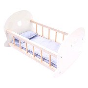 Doll bed Swinging cradle, Gray/White