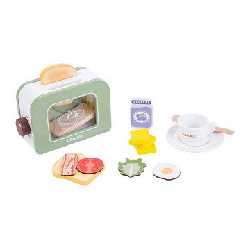 Toaster aus Holz mit Timer