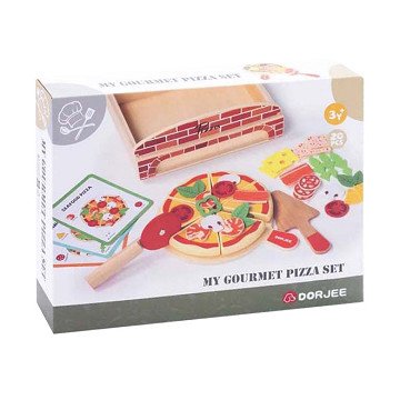 Gourmet-Pizza-Set aus Holz, 20-teilig