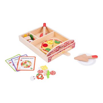 Gourmet-Pizza-Set aus Holz, 20-teilig