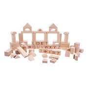 Bauplanken-, Block- und Buchstabenset – 84 Teile