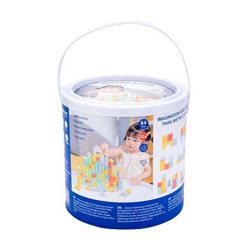 Wooden Building Blocks Color, 84pcs.