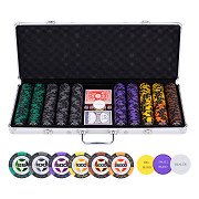 Pokerset im silbernen Etui - High Stake 500 Chips 14gr.