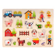 Bauernhof XXL Knob Puzzle - 17 Teile.